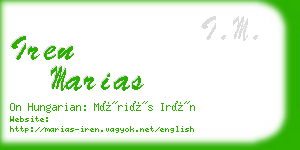 iren marias business card